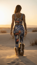 Shibori Mushroom High Waist Leggings - Qu!rk Boutique