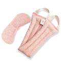 Pink patterned fabric golf club headcover and matching club strap with handles