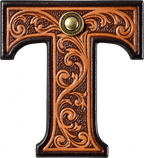 Monogrammed Initial Western Leather Look Saddle Longhorn Cowboy Cowgirl Kitchen Dish Towels Made in America - Qu!rk Boutique