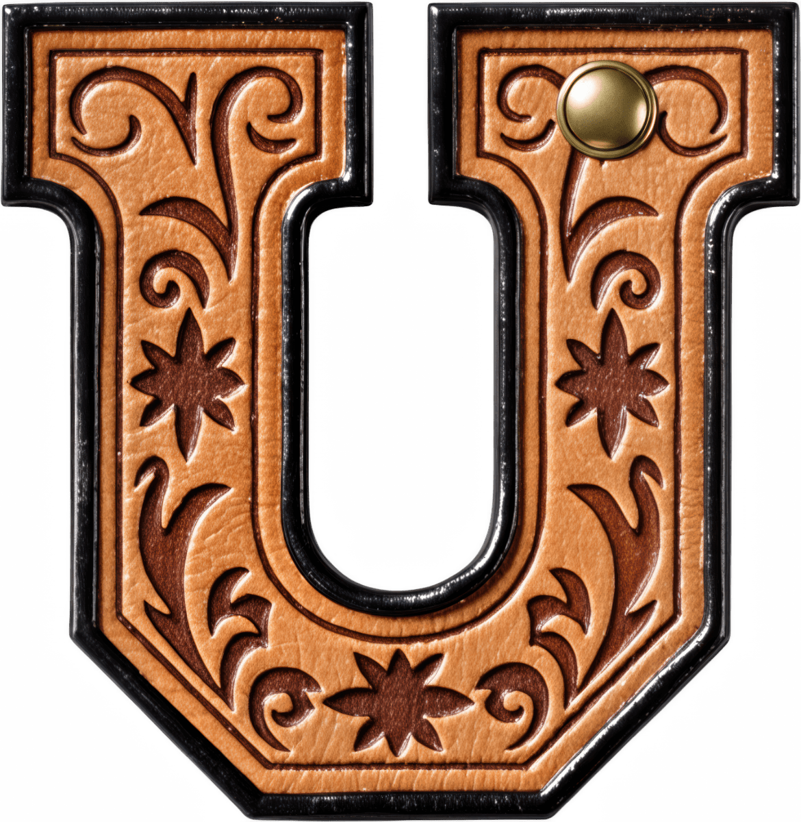 Monogrammed Initial Western Leather Look Saddle Longhorn Cowboy Cowgirl Kitchen Dish Towels Made in America - Qu!rk Boutique