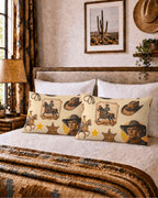 Baha Ranch Vintage Cowboy Collage Western Pillow Case - Qu!rk Boutique
