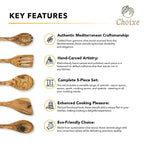 Olive Wood Kitchen Servers Set -5 pcs - Qu!rk Boutique