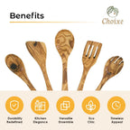 Olive Wood Kitchen Servers Set -5 pcs - Qu!rk Boutique