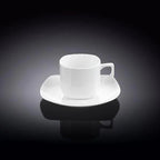 White 3 Oz | 90 Ml Coffee Cup & Saucer - Qu!rk Boutique