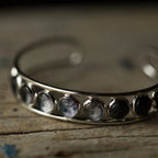 Moon Phase Silver Cuff Bracelet - Qu!rk Boutique