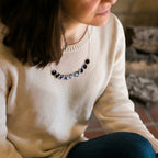 Curved Moon Phase Necklace in Silver - Qu!rk Boutique