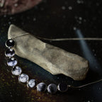 Curved Moon Phase Necklace in Silver - Qu!rk Boutique