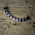 Curved Moon Phase Necklace in Silver - Qu!rk Boutique