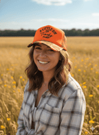A Little On The Trashy Side Orange Camo Trucker Hat - Qu!rk Boutique