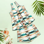 Baha Ranch Diamond Aztec Tankini Boy Shorts Swim Set - Qu!rk Boutique