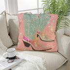 Baha Ranch Retro Pop Western Bling Boots Pillow Case Made in America - Qu!rk Boutique