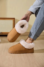 💙 Faux Fur Round Toe Platform Slippers - Qu!rk Boutique