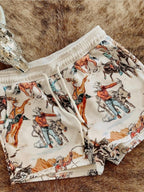 Wild West Rodeo Print Drawstring Shorts - Qu!rk Boutique