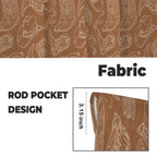 Western Print Curtains Window Curtain 28"x40" (2-Piece) Made in America - Qu!rk Boutique
