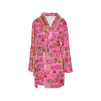 Pink Yeehaw Women's Western Bath Robe - Qu!rk Boutique