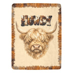 Baha Ranch Howdy Highland Throw Blanket 60" x 80" Made in America - Qu!rk Boutique