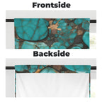 Turquoise Window Curtains 28"x40" (2-Piece) Made in America - Qu!rk Boutique