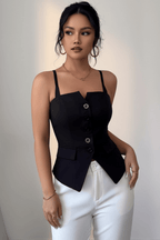 Button-Front Cami Top - Qu!rk Boutique