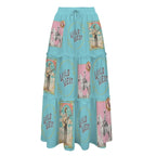 Baha Ranch Retro Pop Western Prairie Maxi Skirt - Qu!rk Boutique
