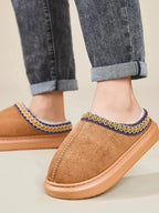 💙 Faux Fur Suede Platform Slippers - Qu!rk Boutique