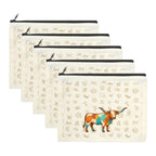 Baha Ranch Brand Longhorn Pack of 5 bags Cosmetic Bag Made in America - Qu!rk Boutique