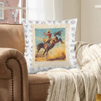 Baha Ranch Stamped Rodeo 2 Velvety Soft Pillow Case Made in America - Qu!rk Boutique