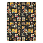 Vintage Cowgirl Collage Micro Fleece Throw Blanket 60" x 80" Made in America - Qu!rk Boutique