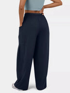 High-Waisted Drawstring Wide-Leg Pants - Qu!rk Boutique