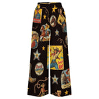 Baha Ranch Vintage Cowgirl Collage High Waisted Wide Leg Pants Inclusive Sizing - Qu!rk Boutique