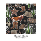 Baha Ranch Cowboy Collage Velvety Soft Throw Pillow Case Made in America - Qu!rk Boutique