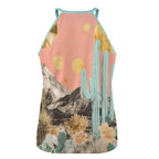 Baha Ranch Turquoise Cowgirl Retro Pop Western Tank Top - Qu!rk Boutique