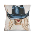 Baha Ranch Cowgirl Blonde Velvety Soft Throw Pillow Case Made in America - Qu!rk Boutique