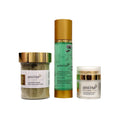 Aniise acne solution kit for face with natural masque, toner, and zinc creme on white background