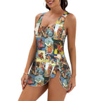 Baha Ranch Vintage Cowboy Skirted Swimsuit - Qu!rk Boutique