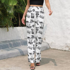 Baha Ranch Cowboy Print Western Flare Pants - Qu!rk Boutique