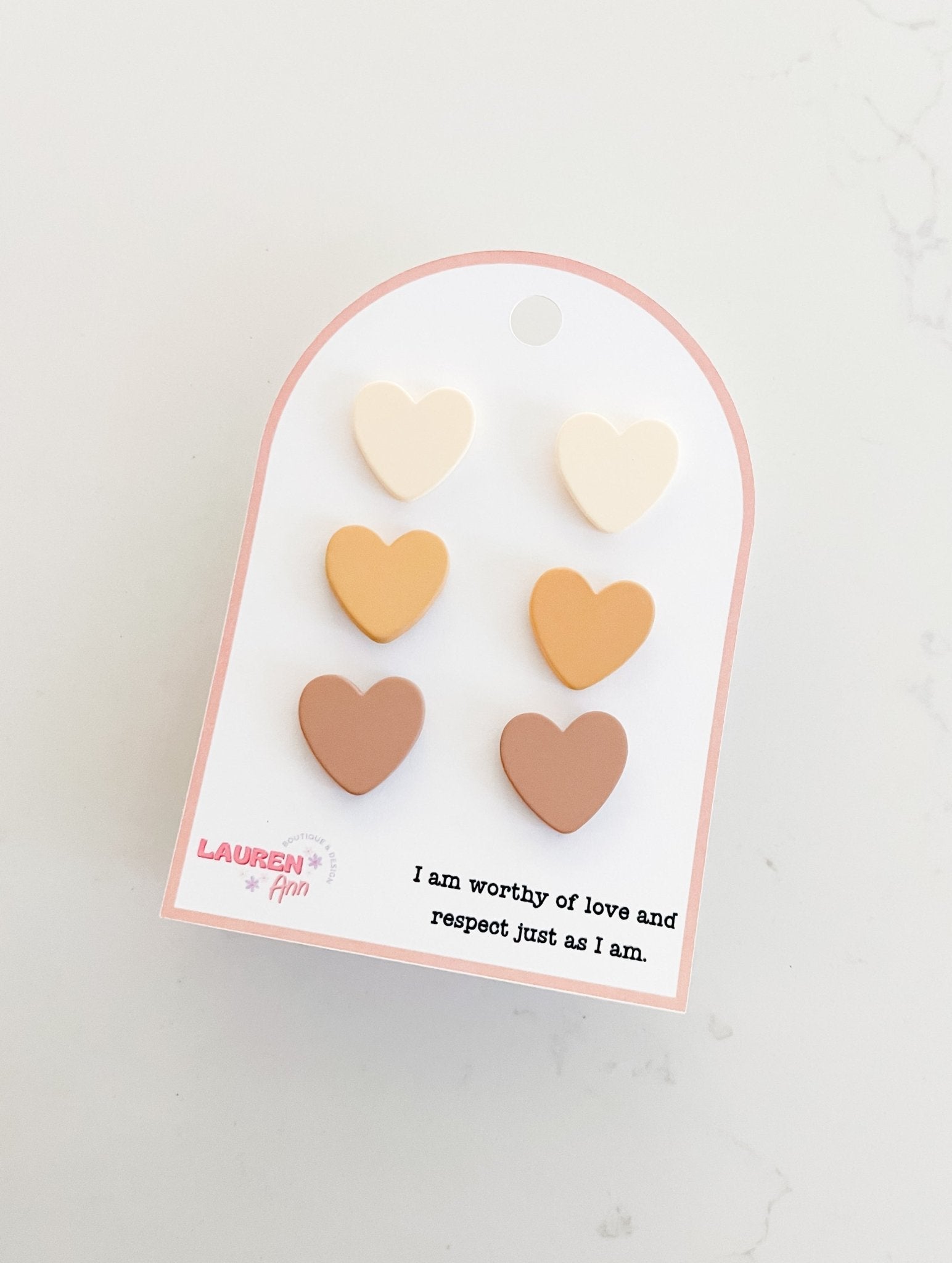 Affirmation Heart Earrings