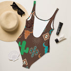 Baha Ranch Yeehaw Bullhead Cactus One-Piece Swimsuit - Qu!rk Boutique