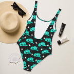 Baha Ranch Yeehaw Turquoise Hat One-Piece Swimsuit - Qu!rk Boutique