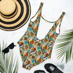 Baha Ranch Yeehaw Feelin' Lucky Cowgirl One-Piece Swimsuit - Qu!rk Boutique