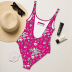 Baha Ranch Yeehaw Rhinestone Cowgirl Magenta One-Piece Swimsuit - Qu!rk Boutique