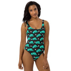 Baha Ranch Yeehaw Turquoise Hat One-Piece Swimsuit - Qu!rk Boutique