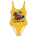 Baha Ranch Yeehaw Ride 'Em Cowgirl One-Piece Swimsuit - Qu!rk Boutique