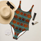 Baha Ranch Yeehaw Turquoise Aztec One-Piece Swimsuit - Qu!rk Boutique