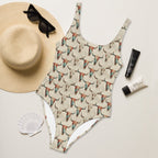 Baha Ranch Yeehaw Bullhead Skulls One-Piece Swimsuit - Qu!rk Boutique