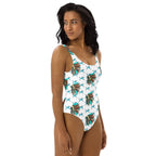 Baha Ranch Yeehaw Turquoise Running Horse Headdress One-Piece Swimsuit - Qu!rk Boutique