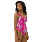 Baha Ranch Yeehaw Rhinestone Cowgirl Magenta One-Piece Swimsuit - Qu!rk Boutique