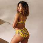 Baha Ranch Yeehaw Vintage Cowboy Collage Mustard Bikini - Qu!rk Boutique