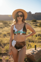 Yeehaw Brown Cow Print Bikini - Qu!rk Boutique