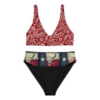 Baha Ranch Yeehaw Texas Bandana Red White & Blue Bikini - Qu!rk Boutique