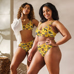 Baha Ranch Yeehaw Vintage Cowboy Collage Mustard Bikini - Qu!rk Boutique